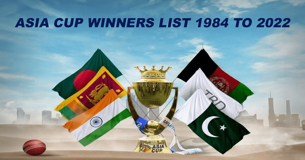 Asia Cup Winners List Full List Of Winners Runners Up