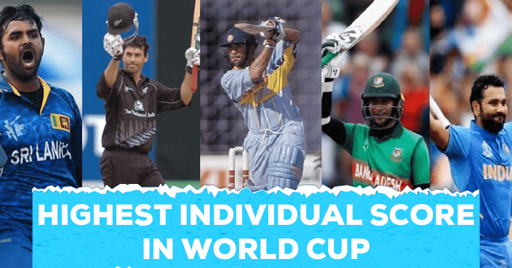 Highest Individual Score in World Cup Guptill's 237*